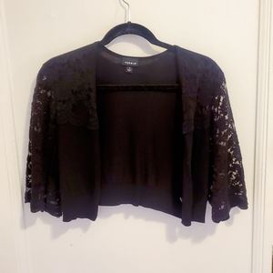 Torrid Size 1 Black Lace Shrug